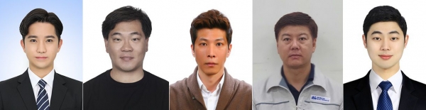 LG의인상을 수상한 (왼쪽부터) 권현우, 이현선, 여승수, 천영창, 최용익씨 ⓒLG복지재단